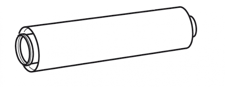 Glow-worm 1m Flue Extension 0020104554 (80/125mm Dia) - 0020257020